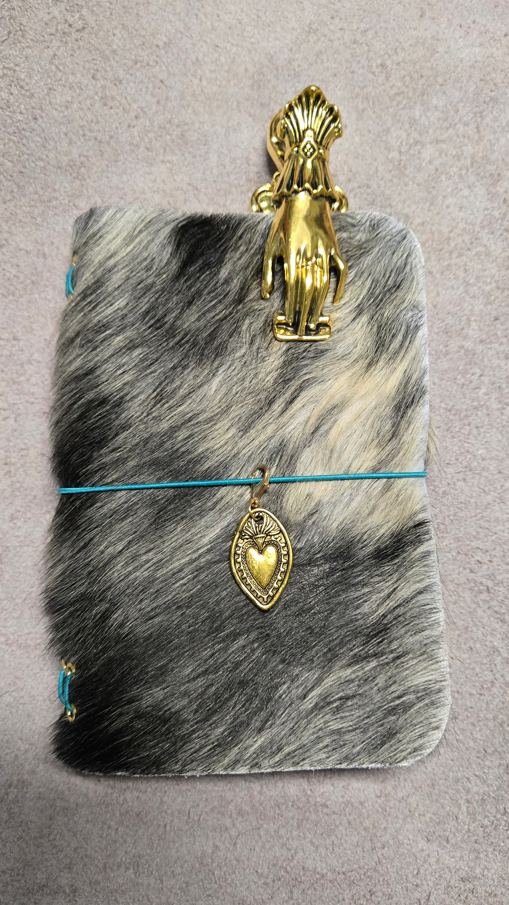 Hair On A5 or B5 - Customizable Tri-Fold Leather Journal Cover